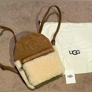🤩 NWOT Ugg Sheepskin & Leather Mini Backpack 🤩